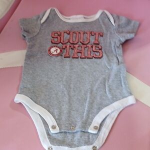 Russell Athletic Gray and White Kids Bodysuit